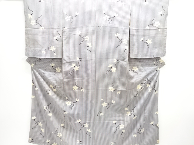 JAPANESE KIMONO / ANTIQUE KIMONO / SILK / KINSHA / BRANCH FLOWER